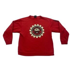 Vintage 90s Colorado Pike Peak Sweatshirt Red Ouray‎ Cog Railway S